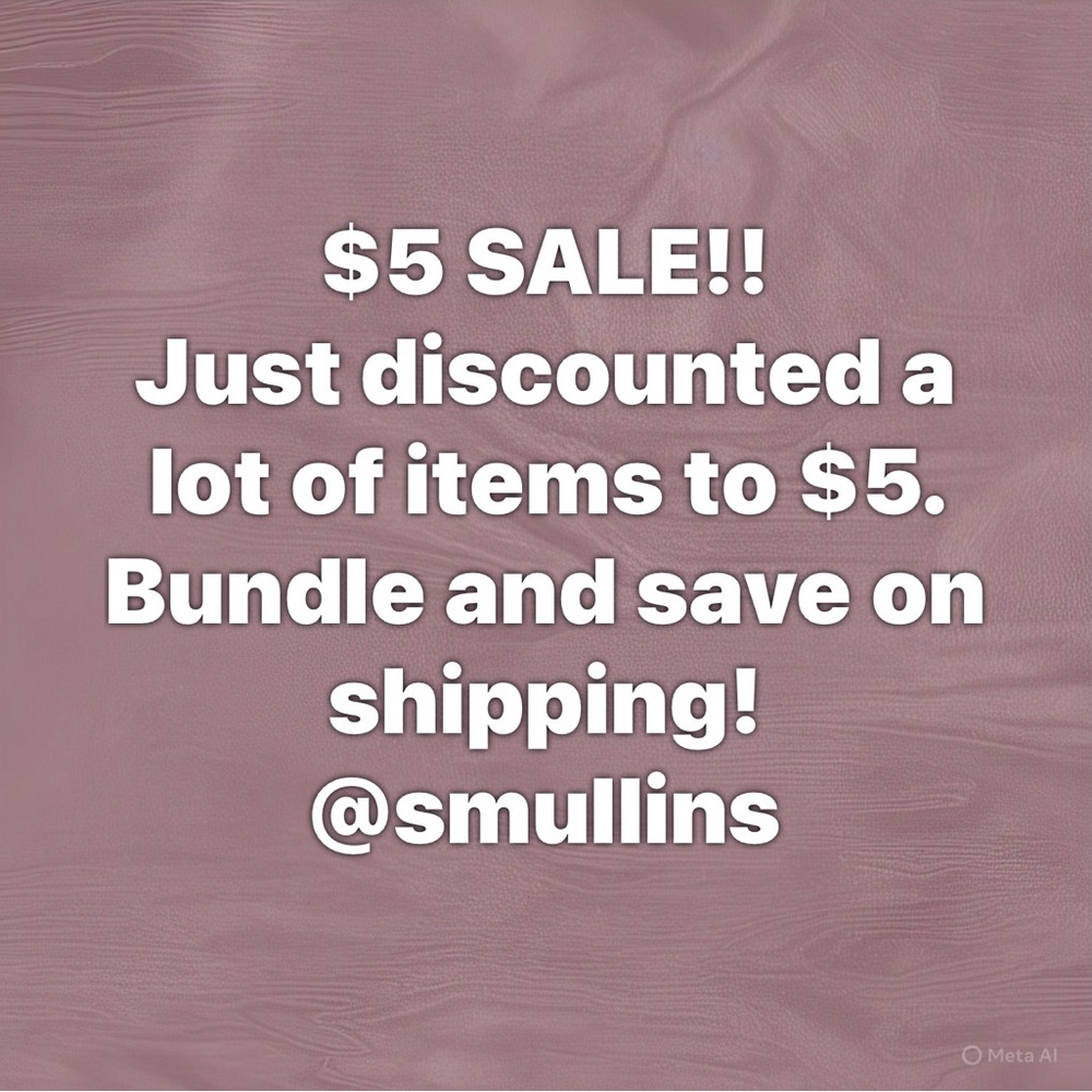 $5 Sale Announcement